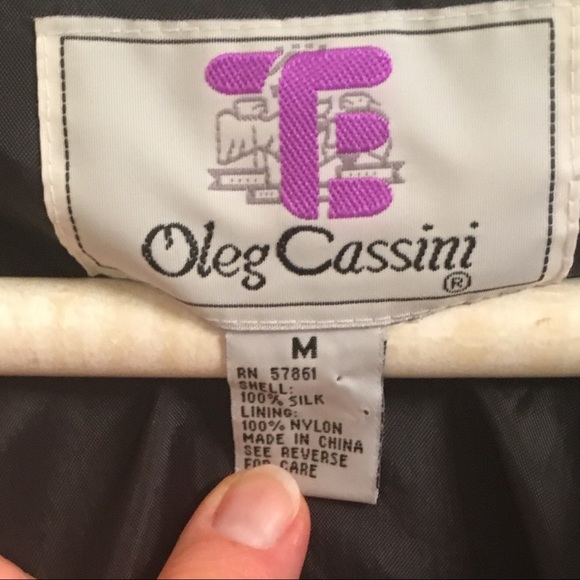 Silk Tracksuit Windbreaker + Pants Oleg Cassini - Picture 6 of 6
